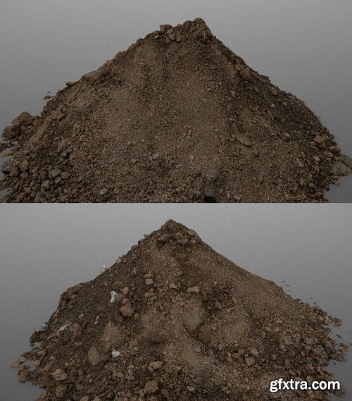 Fluffy soil dirt pile 3D Model