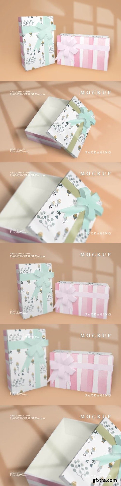 Gift Box Mockup With Ribbon #02