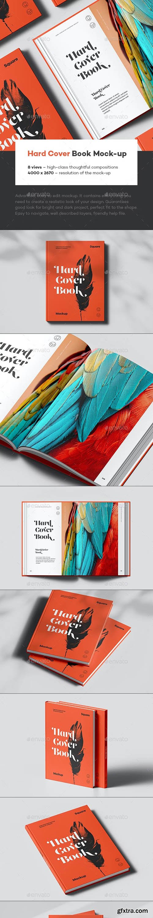 GraphicRiver - Hard Cover Vertical Book Mock-up 41808780