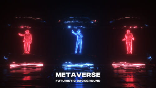 Videohive - Metaverse Hud Characters Futuristic Background - 42066178