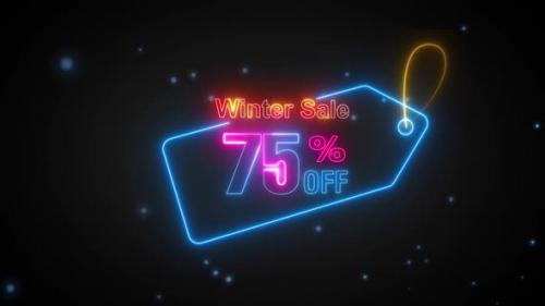 Videohive - Winter Sale Discount Tag 75 Percent Off - 42061159