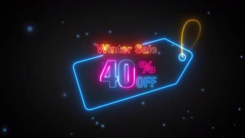 Videohive - Winter Sale Discount Tag 40 Percent Off - 42061165