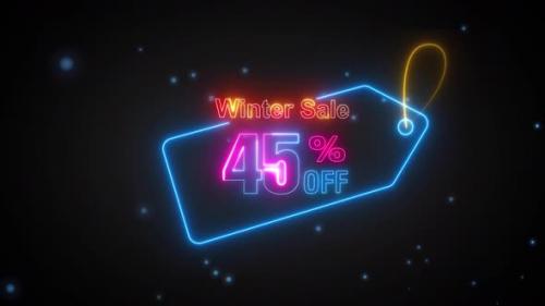Videohive - Winter Sale Discount Tag 45 Percent Off - 42061168