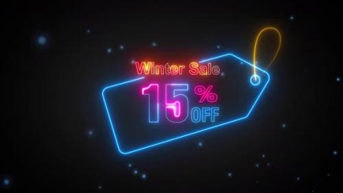Videohive - Winter Sale Discount Tag 15 Percent Off - 42061169