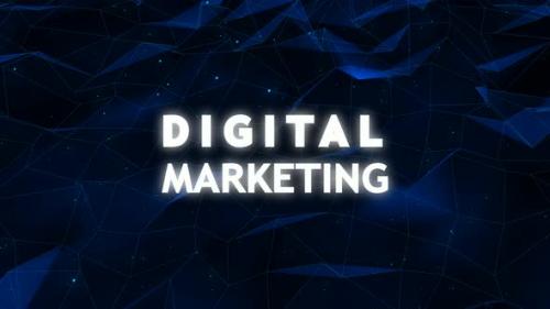 Videohive - Digital marketing - 4K Text Animation With Technology Background - 42078942