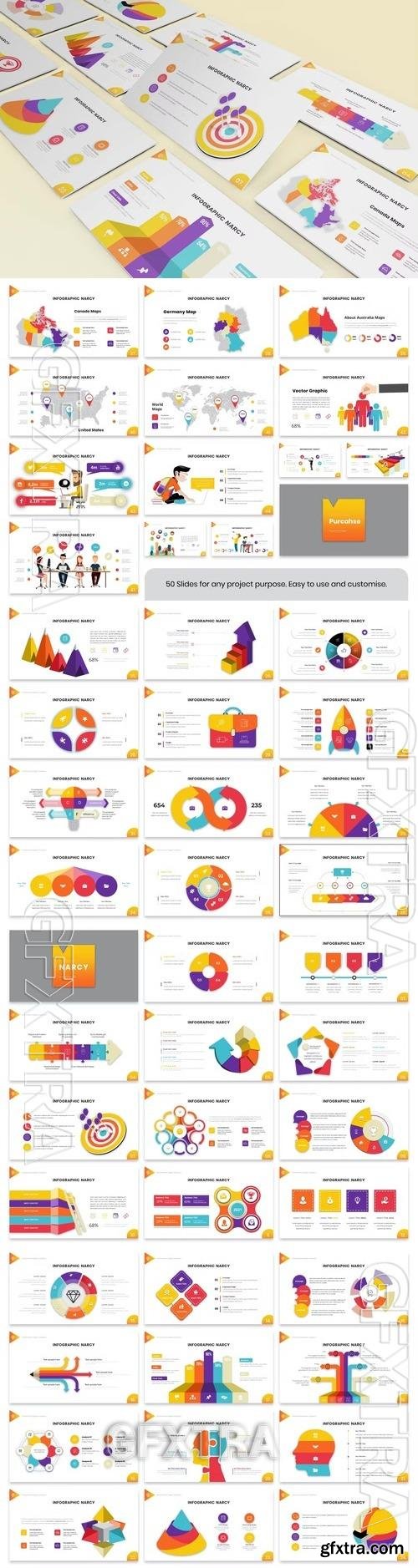 Narcy Infographic Presentation PowerPoint Template B6UCRQH