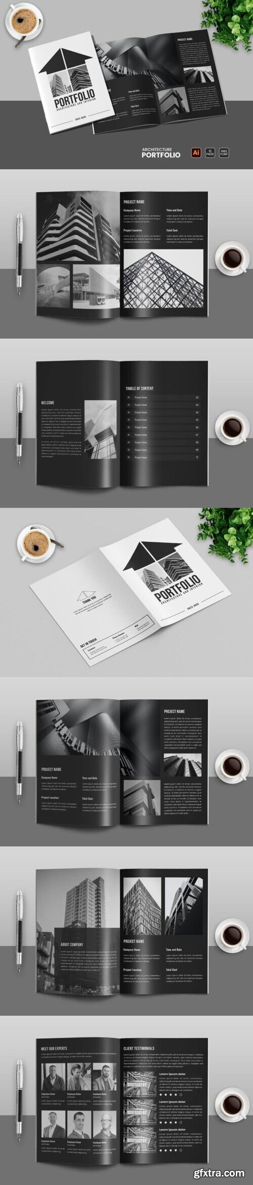 Creativemarket - Portfolio template-Magazine layout 10936733