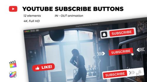 Videohive - Youtube Subscribe Buttons | FCPX - 41942093