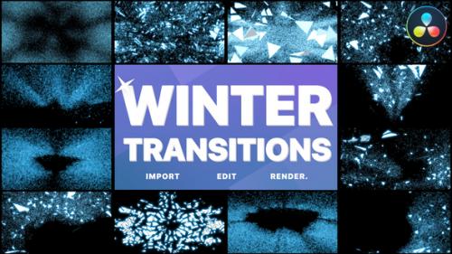 Videohive - Ice Winter Transitions | DaVinci Resolve - 42098364