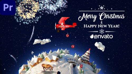Videohive - Santas Plane Christmas Opener | MOGRT - 42152203