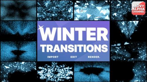 Videohive - Ice Winter Transitions | Motion Graphics Pack - 42098726
