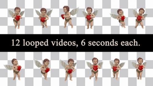 Videohive - Cupid With Red Heart Dance Pack - 42110335