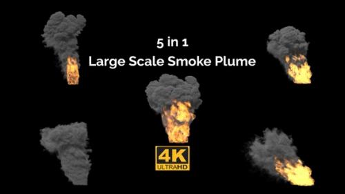 Videohive - Large Scale Smoke Plume 4k 5in1 - 42144208