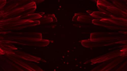 Videohive - Abstract Red Particles Wave flow Hypnotic Seamless Looped Composition - 42147010