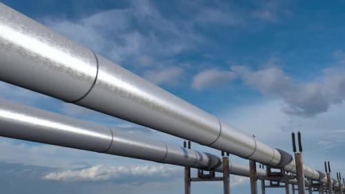 Videohive - Industrial Animation with Transportation of Crude Fossil Fuel Inside Pipelines - 42162519