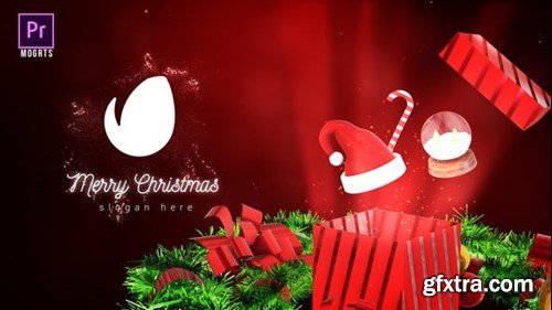 Videohive Christmas Gift Box Logo Reveal 42165107
