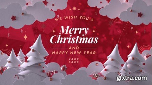 Videohive Christmas Greeting Paper Cutout 42180709