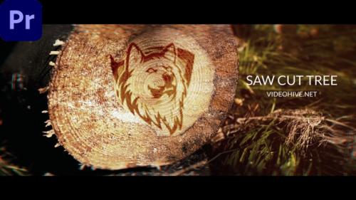 Videohive - Saw Cut Tree Logo | MOGRT - 42180821