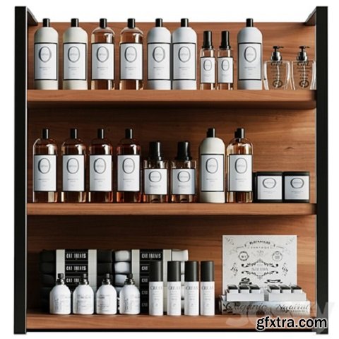 Collection of cosmetics for beauty salons or bathroom