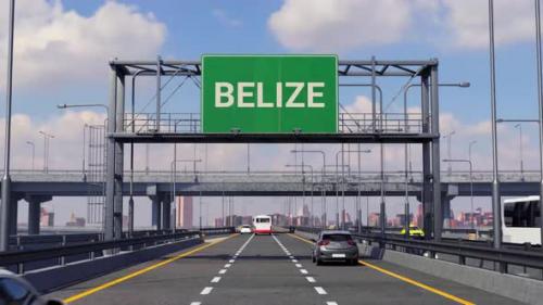 Videohive - BELIZE Road Sign - 42179837