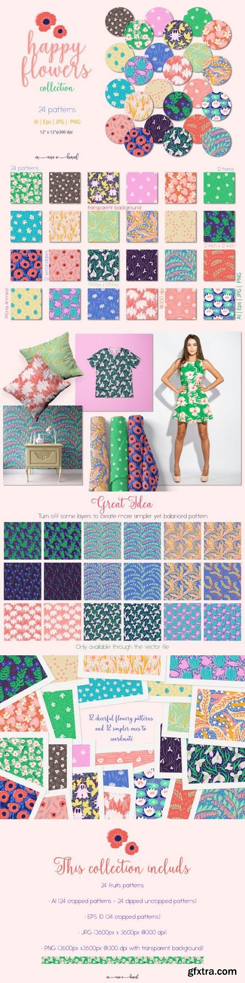 Happy Flowers: Pattern Collection
