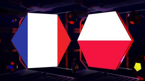 Videohive - France Vs Poland Football Background Loop - 42180395