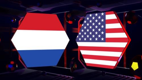 Videohive - Netherlands Vs Usa Football Background Loop - 42180533