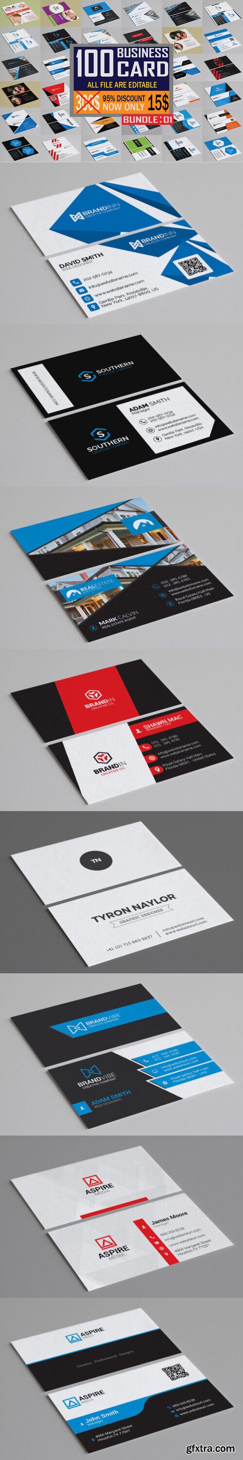 100 Business Card Design Bundle