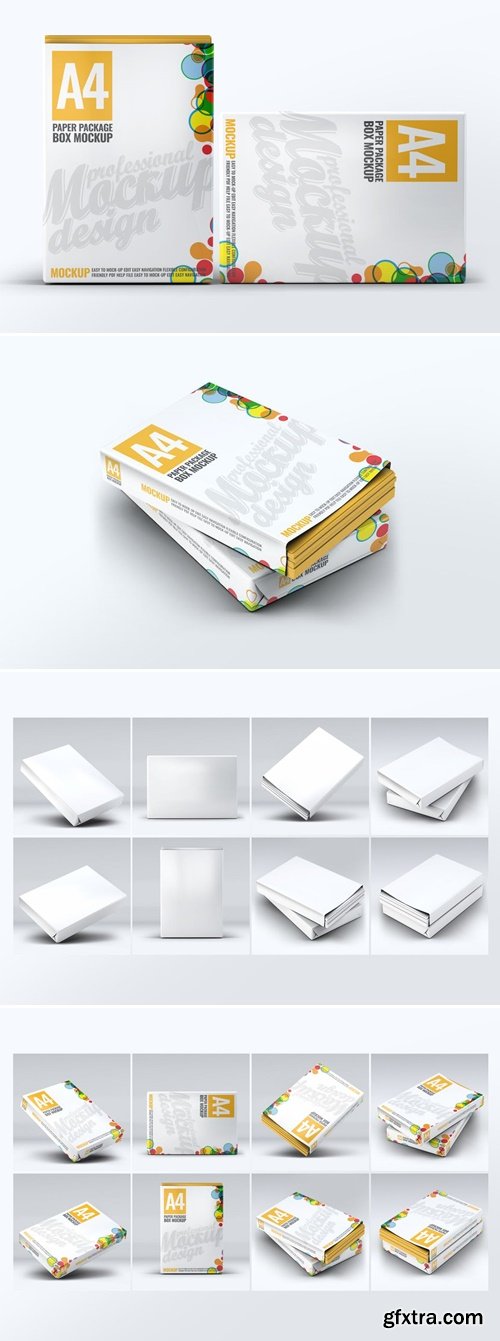 A4 Paper Package Box Mock-Up JCLMHKP