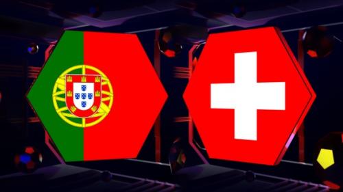 Videohive - Portugal Vs Switzerland Football Background Loop - 42180449