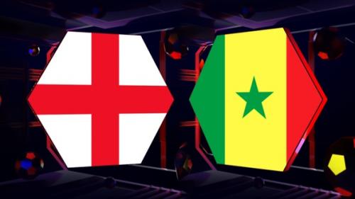 Videohive - England Vs Senegal Football Background Loop - 42180468
