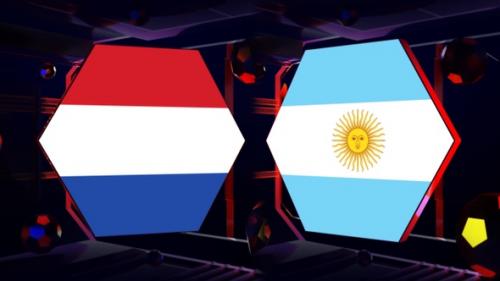 Videohive - Netherlands Vs Argentina Football Background Loop - 42180483