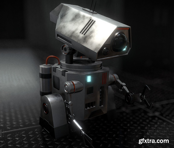Sci-Fi Worker Robot 3D Model