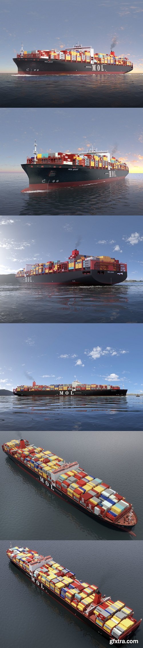 MOL Container Ship Quest 3D model