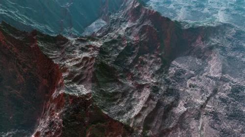 Videohive - 3d Animation of Rocks and Mountains on the Surface of the Earth - 42146550