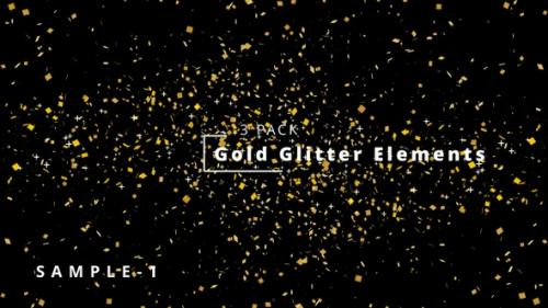 Videohive - Gold Glitter Confetti Particles - 42147094