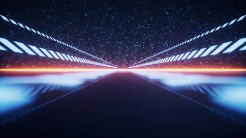 Videohive - Racing track with glowing particles background - 42152425
