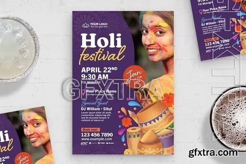 Holi Festival Flyer Template 5VK39DM