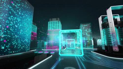 Videohive - Somnium Space Cubes with Digital Technology Hitech Concept - 42181985