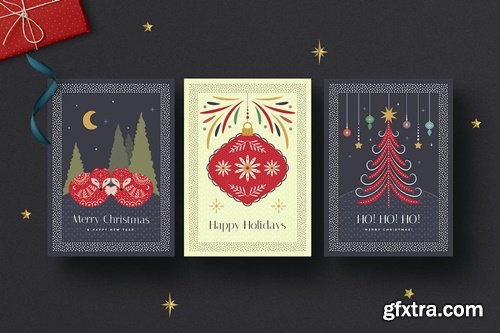 Scandinavian Christmas Cards Template 9LXTDBS