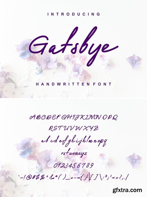 Gatsbye Handwritting Font
