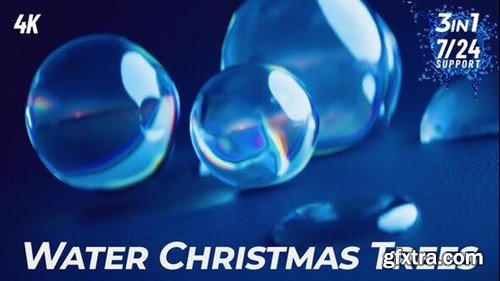 Videohive Water Christmas Trees 42143354