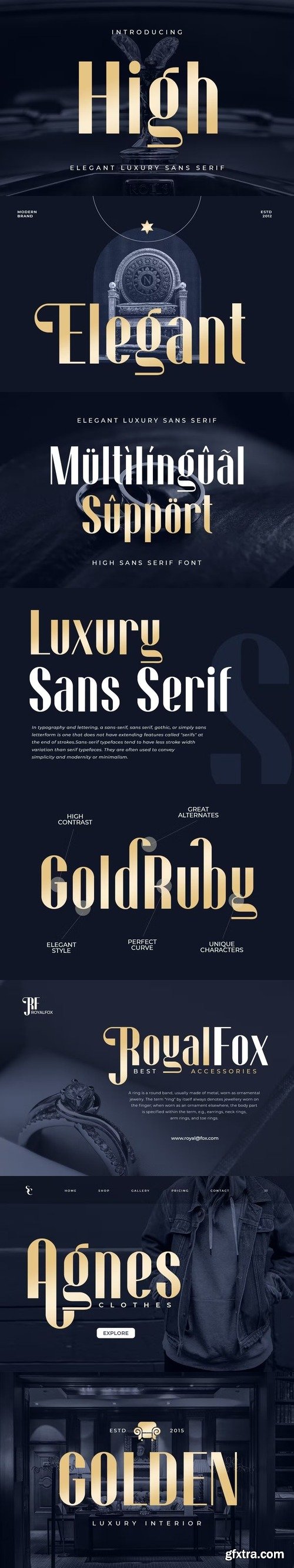 High Sans Serif - Elegant Luxury Sans Serif