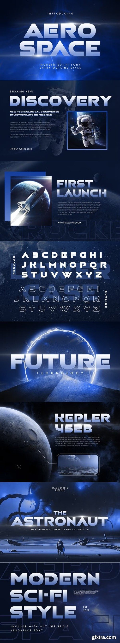 Aerospace - Modern Sci-fi Font
