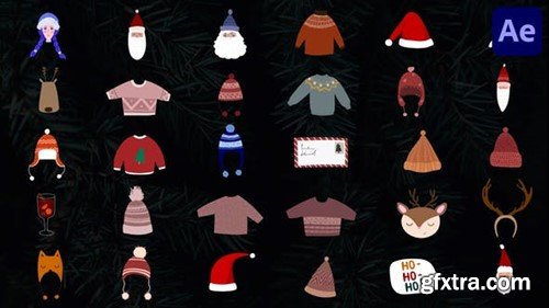 Videohive Christmas Hats And Masks for After Effects 42313412