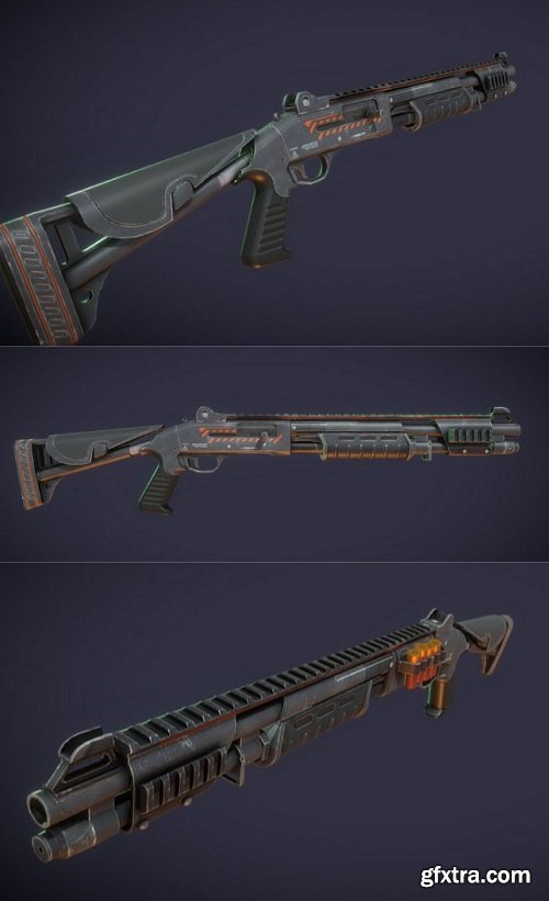 Apocalypse Weapons: Shotgun 3D Model