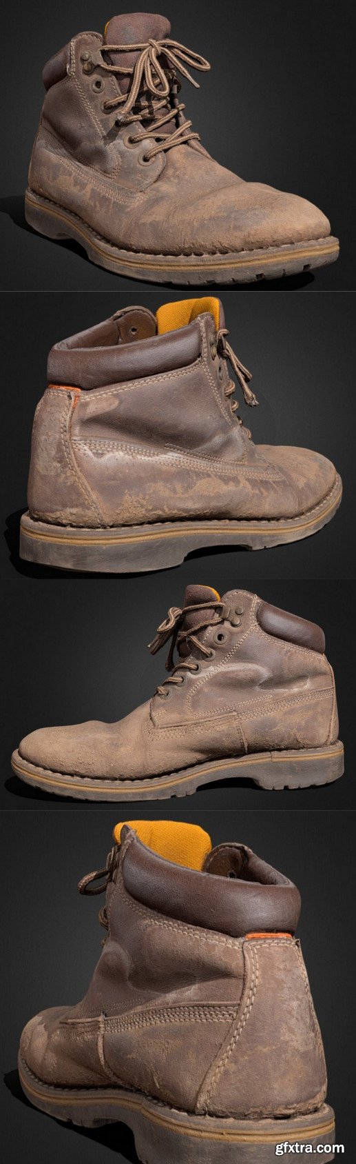 Old Dirty Boot 3D Model