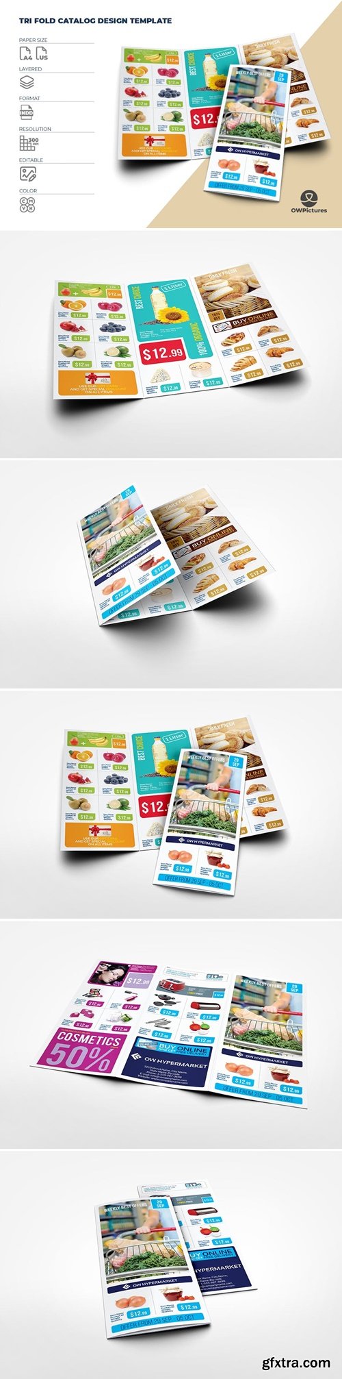 Supermarket Products Tri-Fold Catalog Brochure YLHZD2S