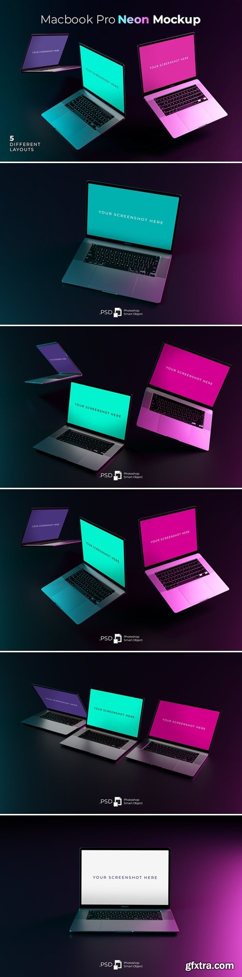 Macbook Pro Neon Mockup UB6VUW4