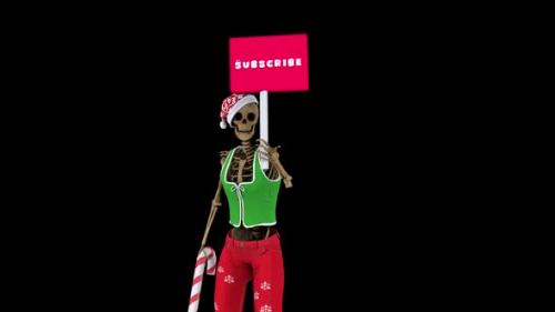 Videohive - Christmas Skeleton Subscribe - 42343739